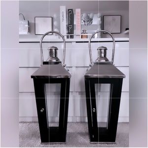 Black metal lanterns